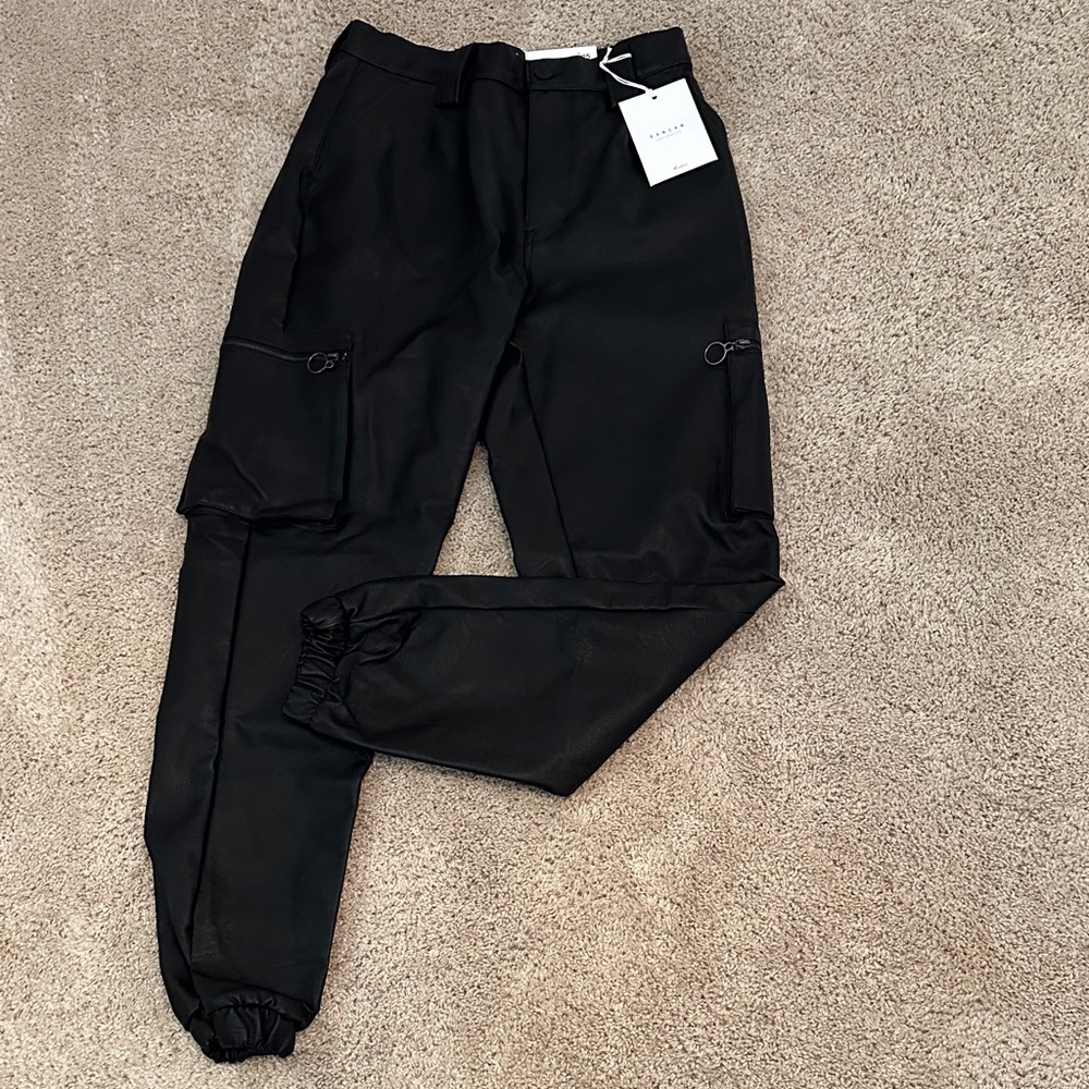 KanCan Black Cargo Joggers